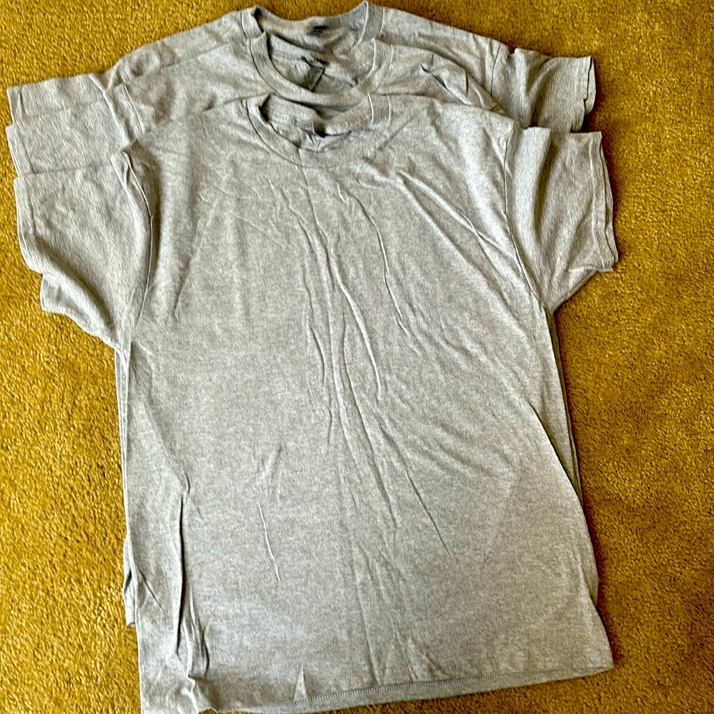Unisex Gildan Large Grey Heavy Cotton T-shirts
